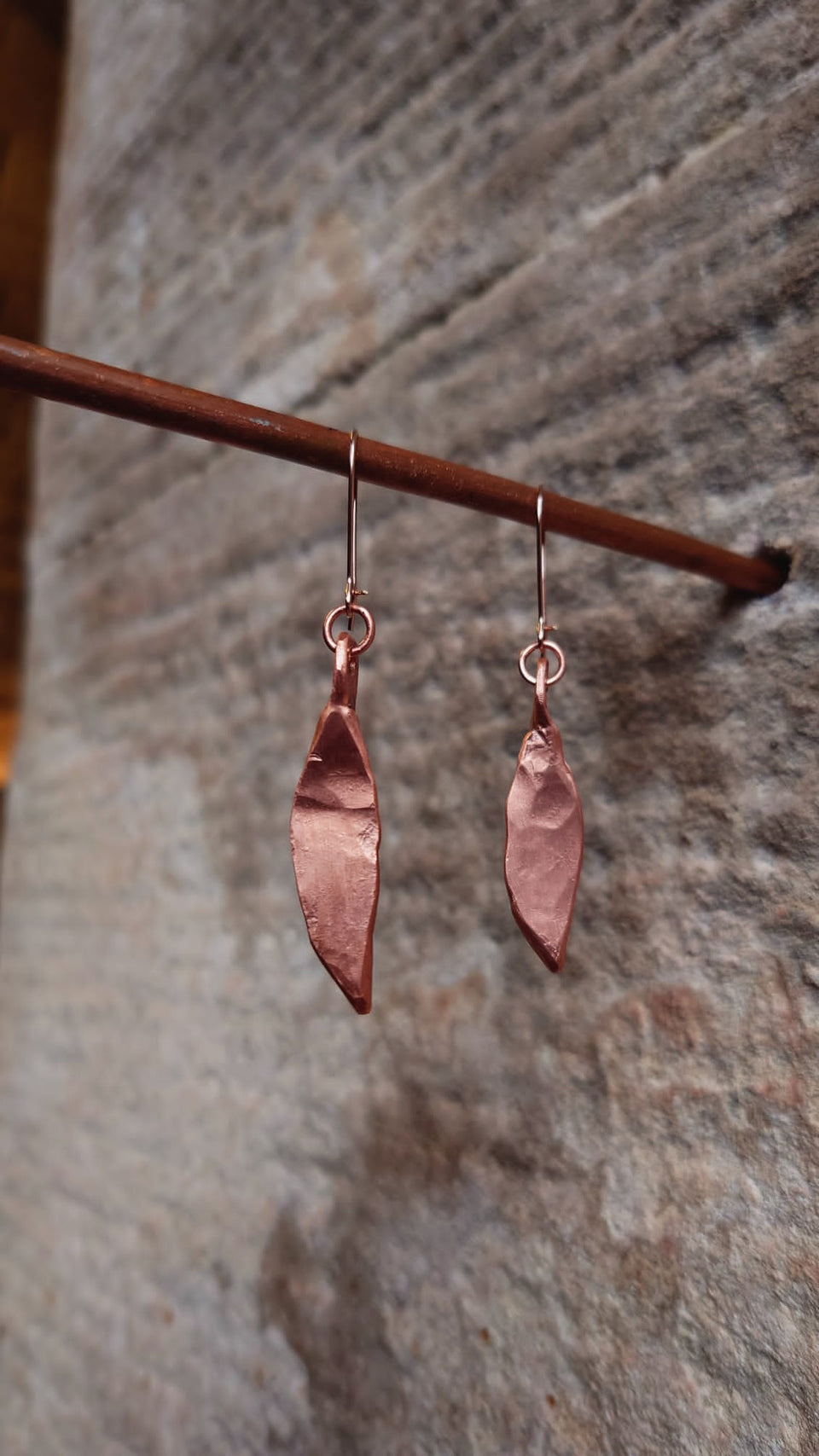 Hand Forged Copper Earrings