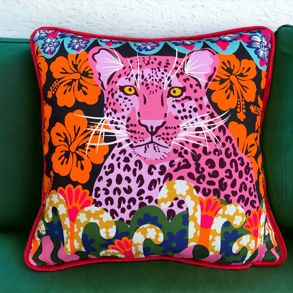 Jazzy Jungle Cushion - by The Neighbourhood Threat