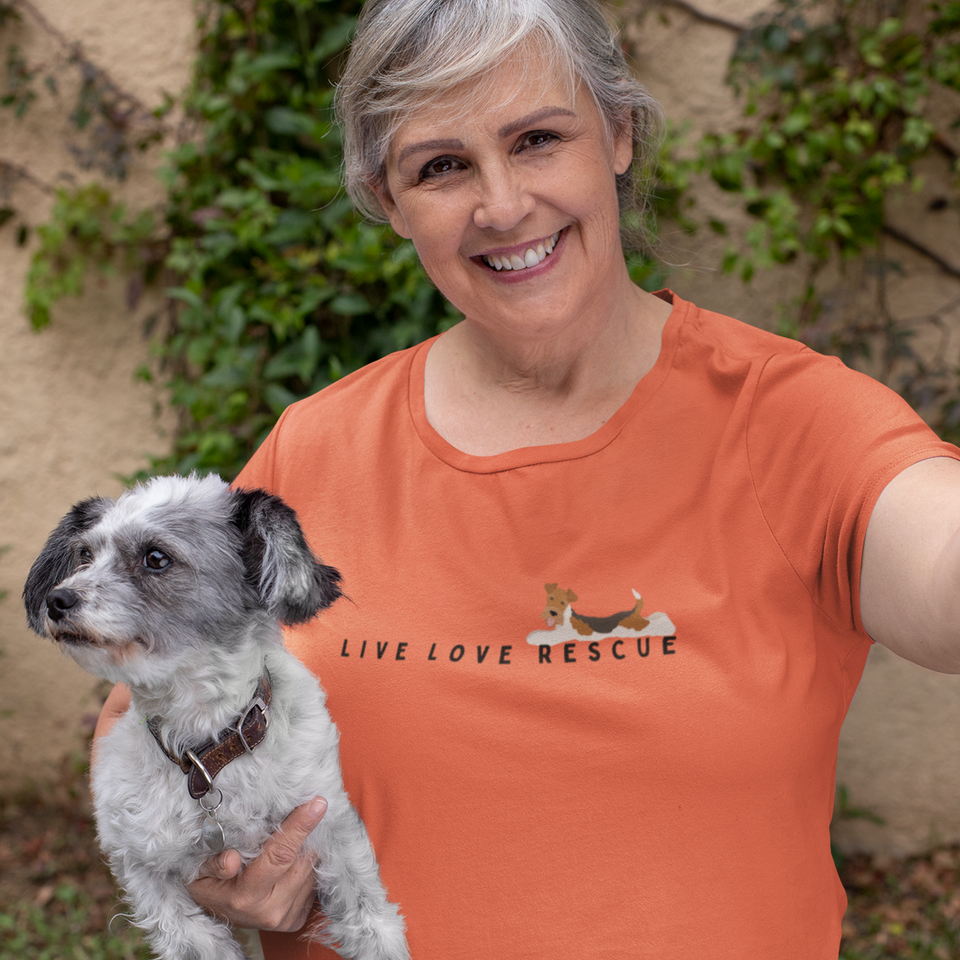 Live Love Rescue Dog Tee - Women's Organic Cotton T-shirt