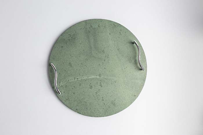 Hand crafted Lakeland Round Slate Cheeseboard with handles
