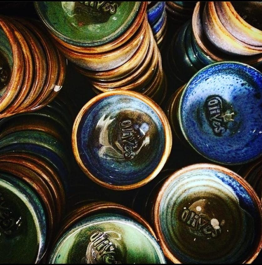Olive and Stones Bowls - Rubert Blamire Ceramics