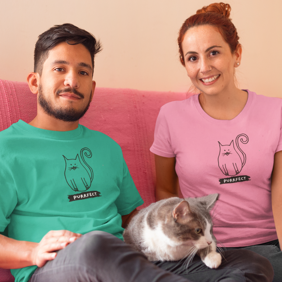 Purrfect Cat Tee - Unisex Organic Cotton T-shirt