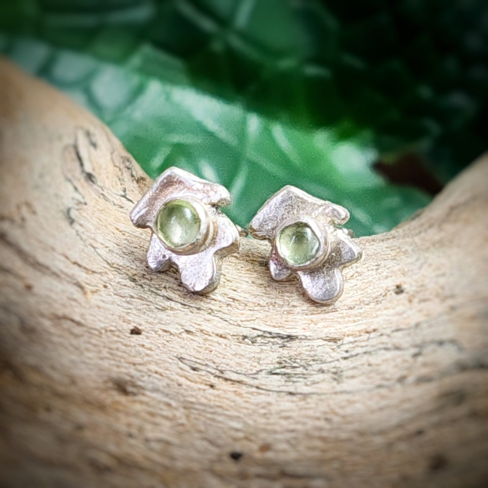 Ode to Nature Collection - Stud Earrings (Plants & Fungi) - Recycled Sterling Silver