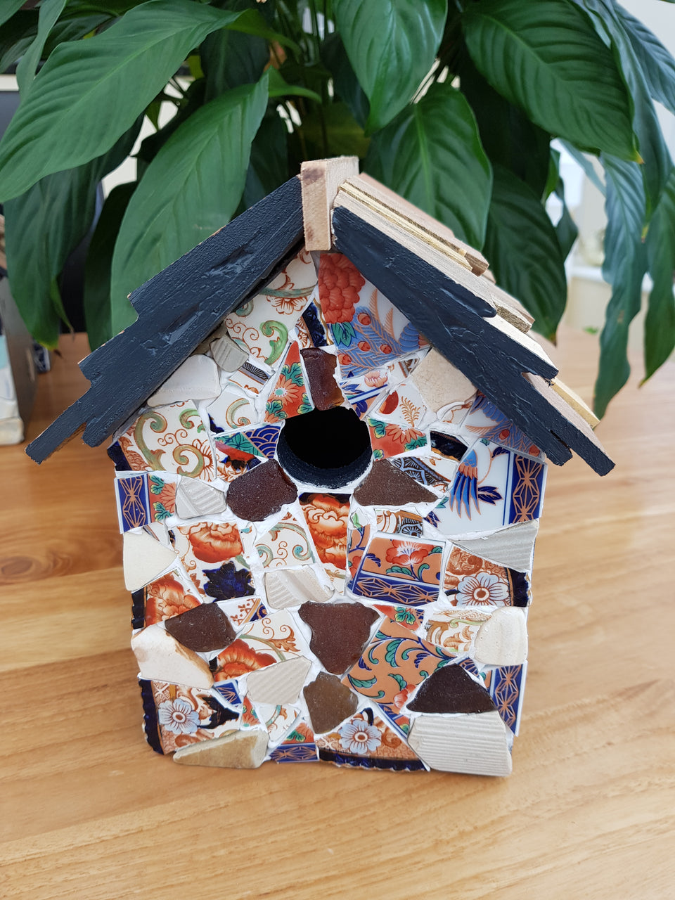 Bird House - chintz & seaglass