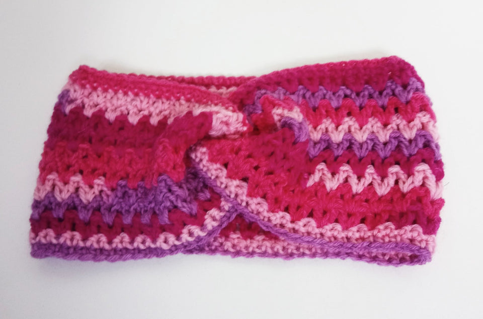 Knotted Headband  - Hand Crocheted