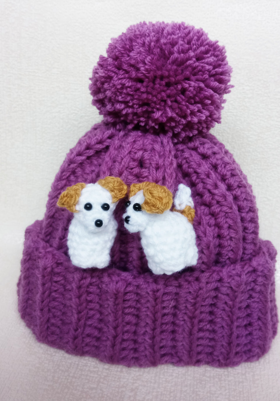 Jack Russell Hat - Hand Crocheted