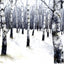 Winter Birch in Alcohol - Print of alcohol inks by Sarah Stoker