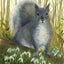 Grey Squirrel - print of original watercolour by Sarah Stoker