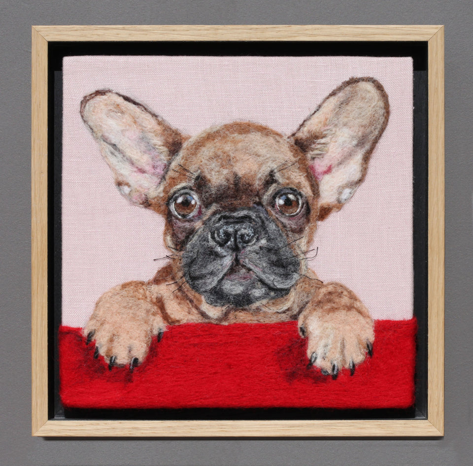 Archie - an original needle felted picture by Valentina Vandome Felting Art