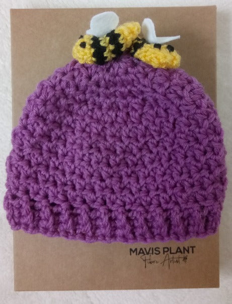 Baby Bee Hat - Hand Crocheted