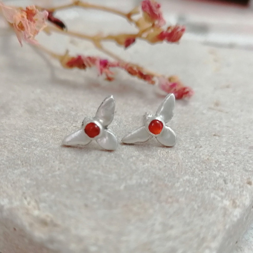 Stud Earrings - Ode to Nature Collection (Birds & Insects) - Recycled Sterling Silver