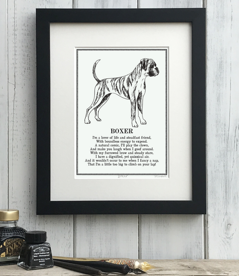Doggerel Poem Prints (A-L) for Dog Lovers