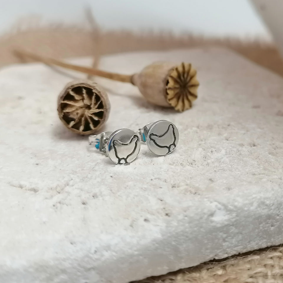 Farm Animal Collection - Stud Earrings - Recycled Sterling Silver