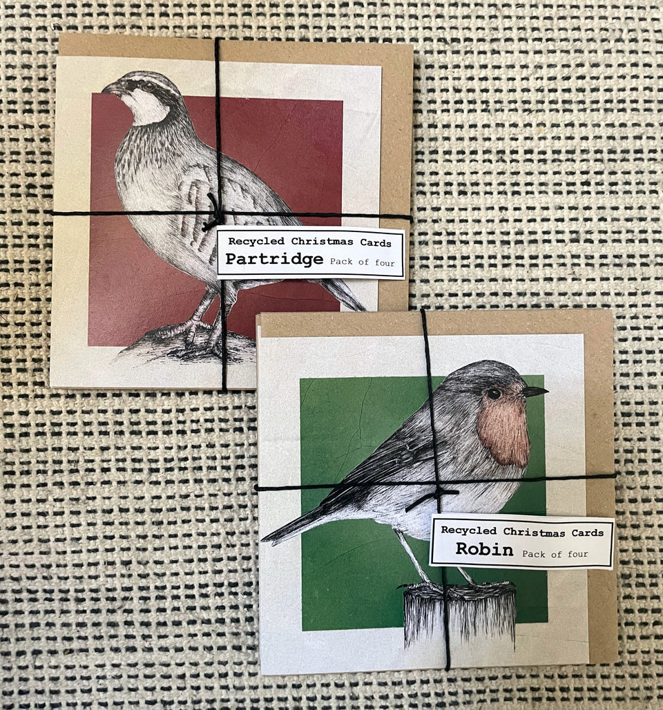Bird Christmas Cards - Pack of 4