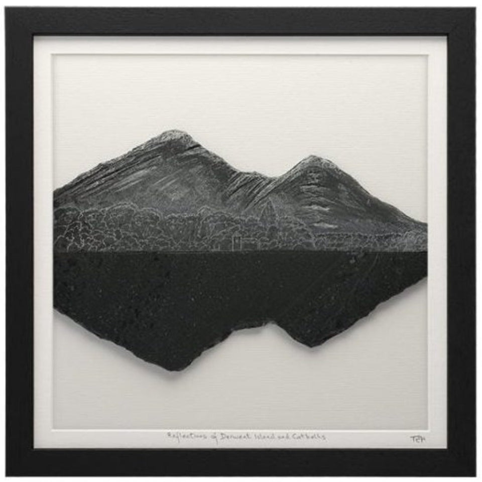 Mountain Reflections - Black Framed Lakeland Slate