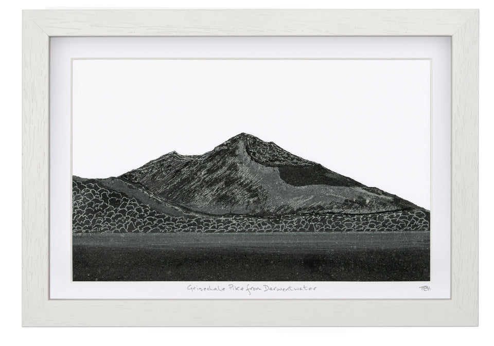 'Mountain Landscapes' - White Framed Lakeland Slate