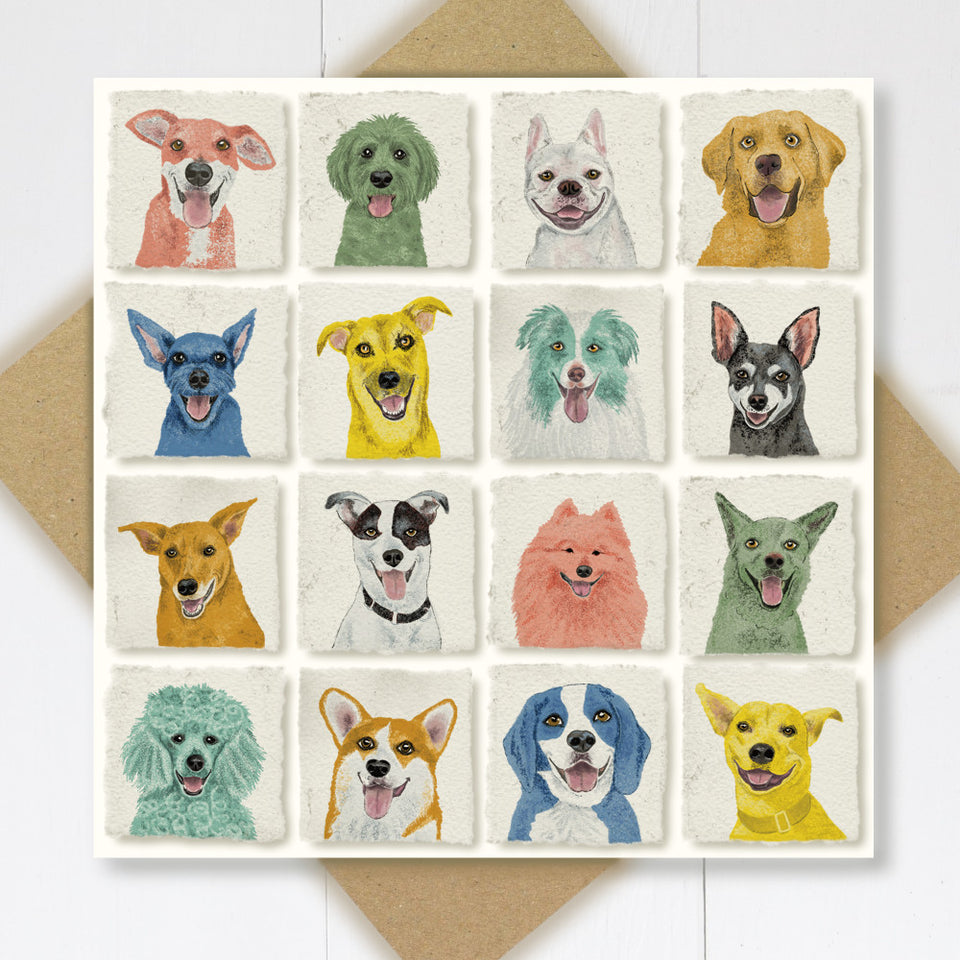 5 Happy Dogs Cards by The Enlightened Hound