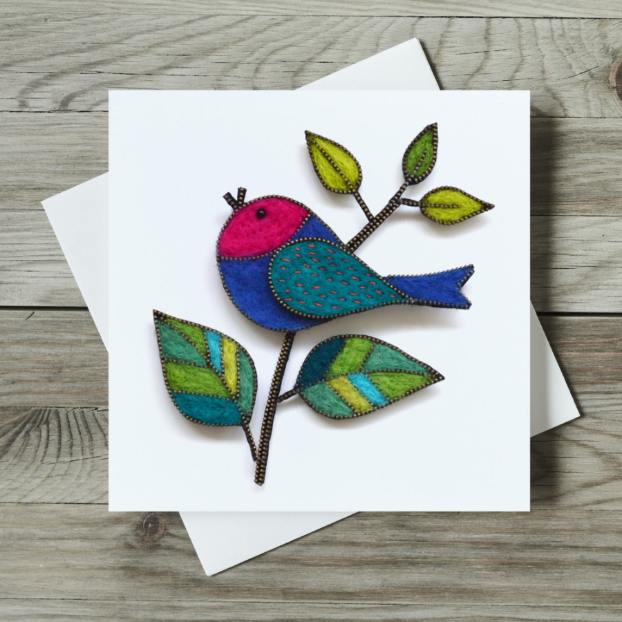 Cards - from distinctive Nicky Brier Designs 3D needlefelt artwork