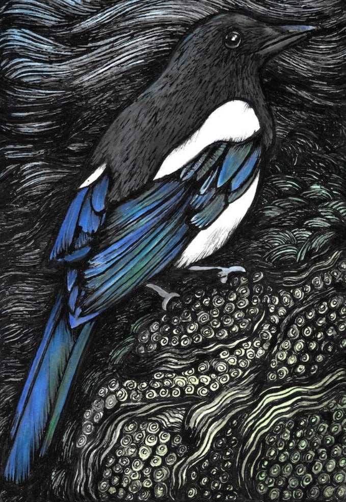 Majestic Magpie by Jennifer Guest Art