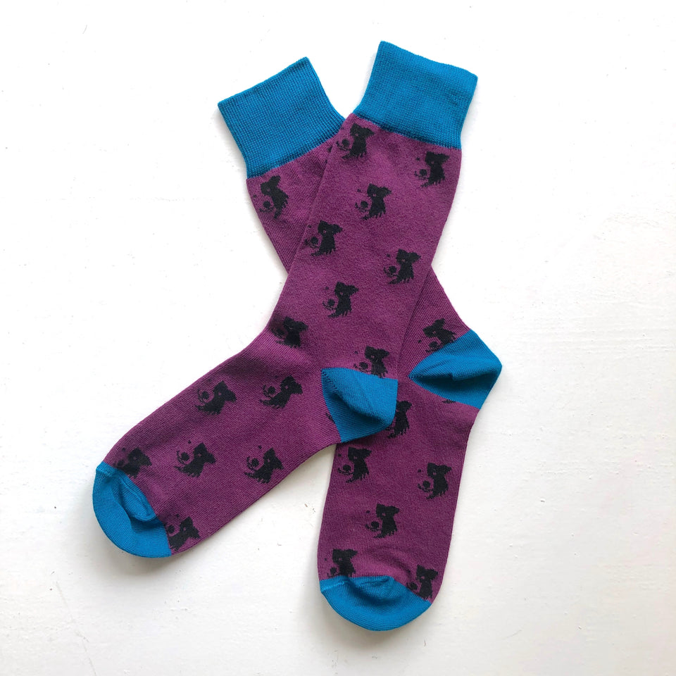 Men’s Organic Cotton Socks - 'Zak the Collie Dog' Collection