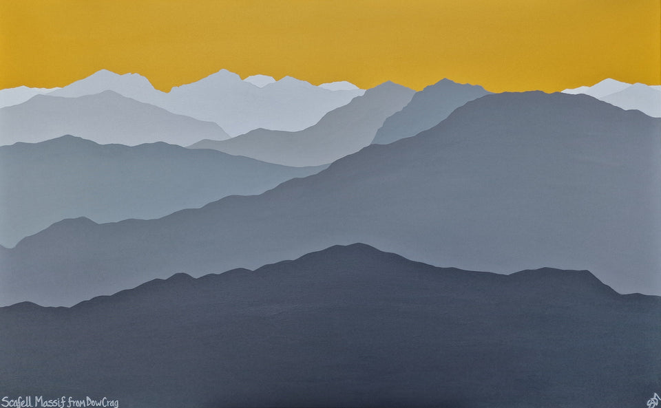 Original - Scafell Massif from Dow Crag - 48x30" Boxed Canvas