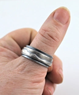 Mountain Spin Ring - Silver