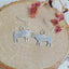 Farm Animal Collection - COW Hand Sawn Collection - Dangles, Studs & Necklace in Recycled Sterling Silver