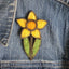 Daffodil Flower Stem Brooch