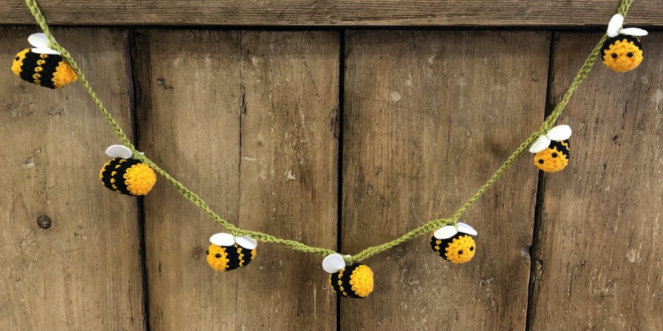Bee Bunting - Hand Crocheted