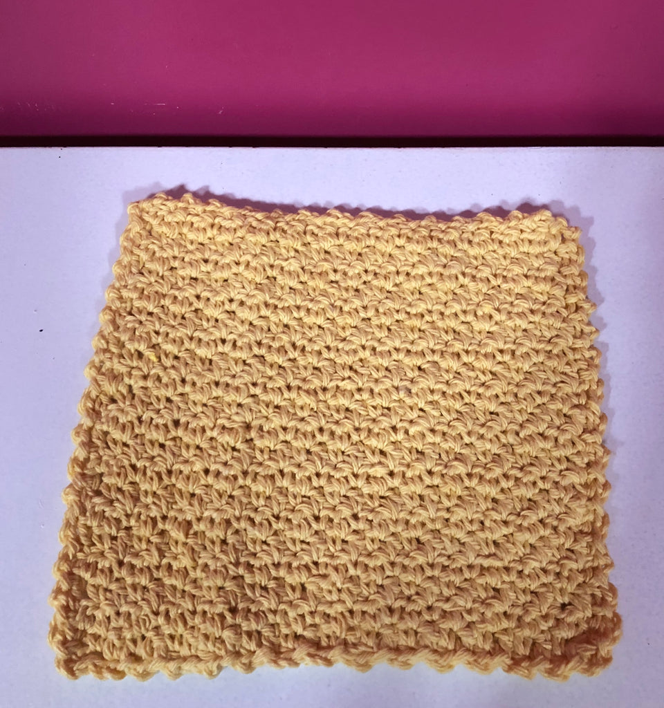 Cotton Face Cloth  - Hand Crocheted
