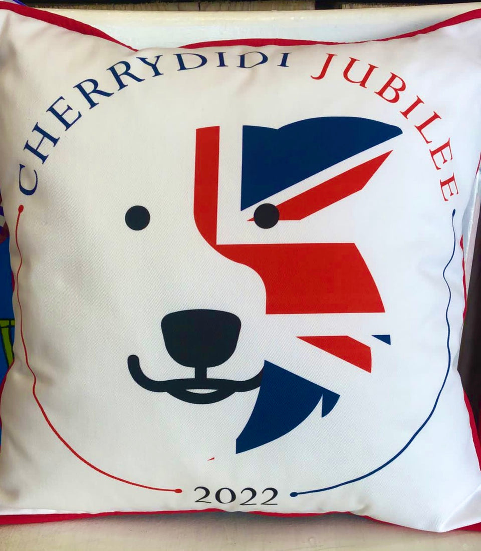 Zak the Collie Dog & Cherrydidi Jubilee 2022 Cushion