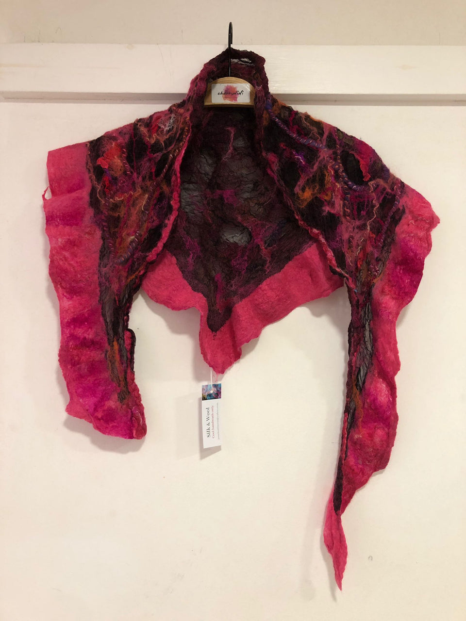 Silk & Wool Scarves - Reds & Pinks