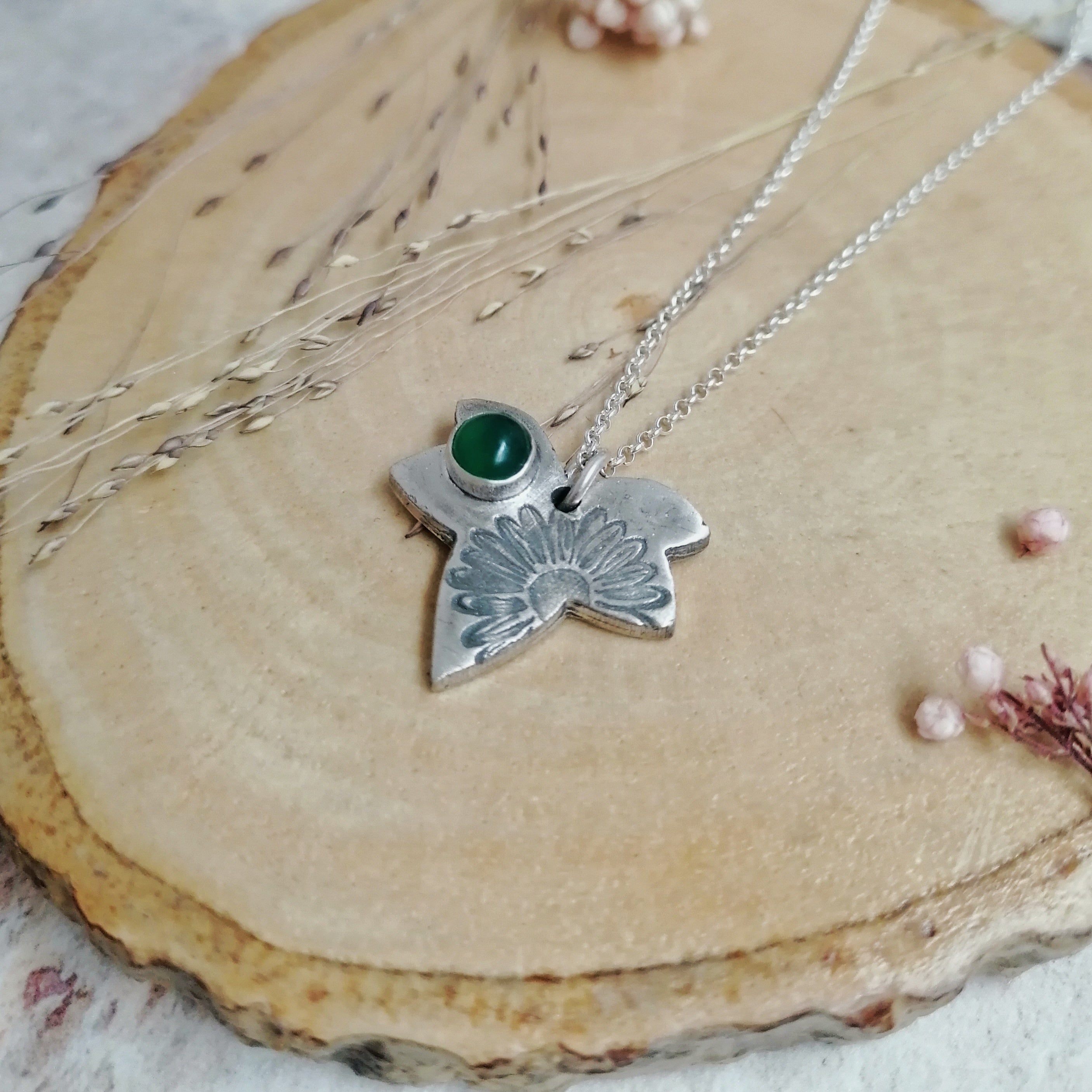 Silver ivy sale leaf necklace