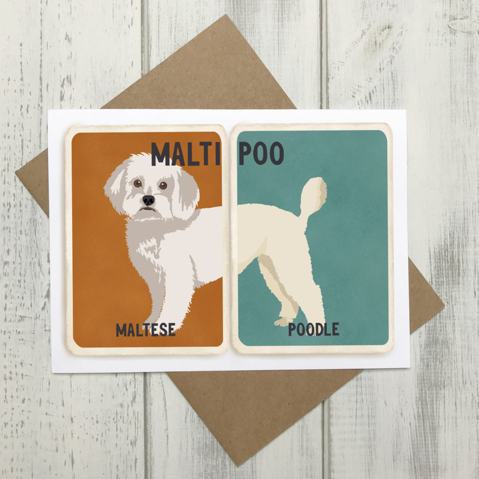 5 Cross Breed Dog Cards (Tops & Tails)